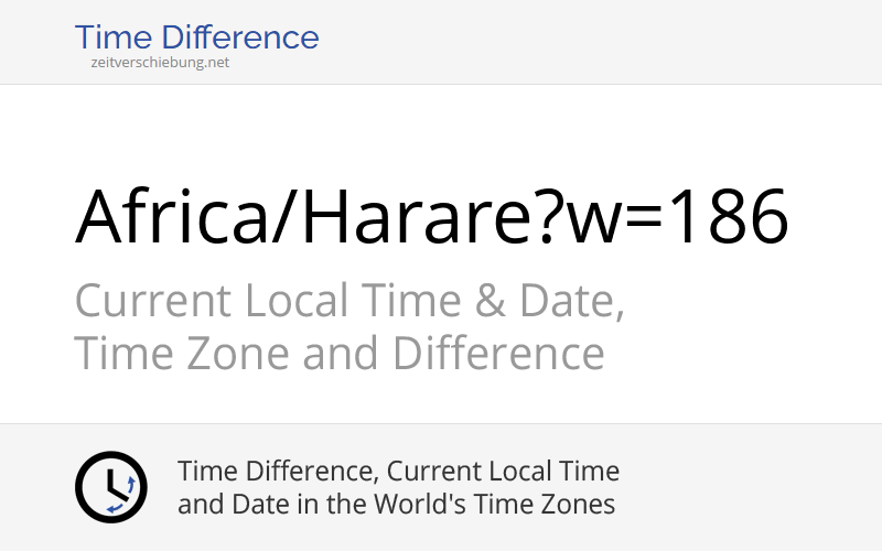 Africa Harare Time Zone In Zimbabwe Current Local Time