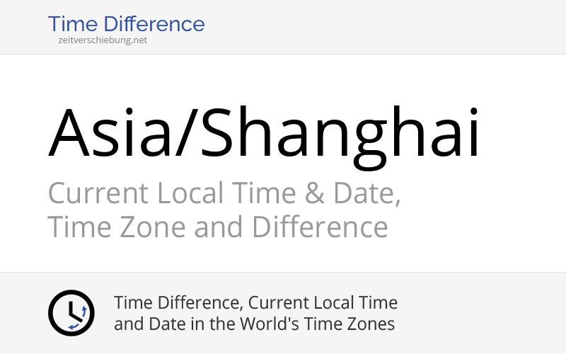 Current Time Zone In Shanghai