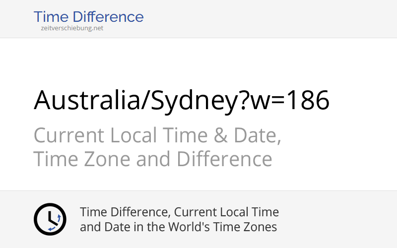 Australia Sydney Time Zone In Australia Current Local Time