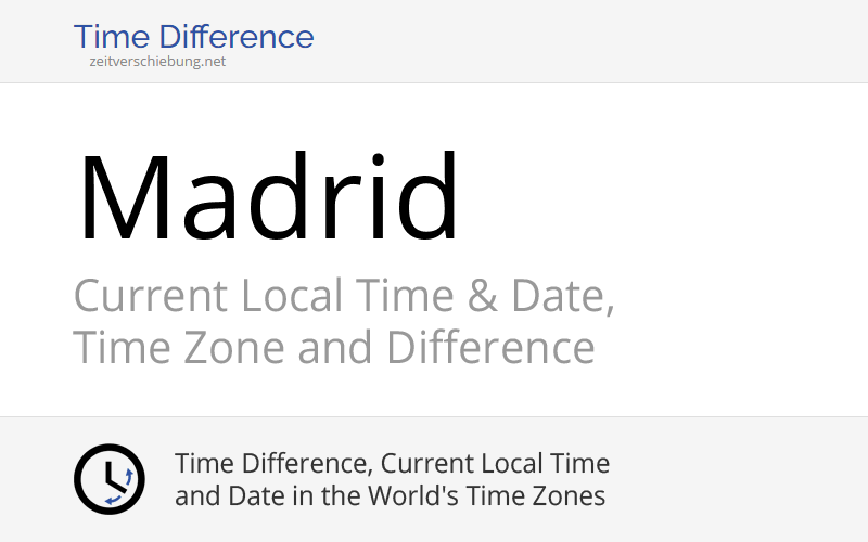 Current Local Time in Madrid