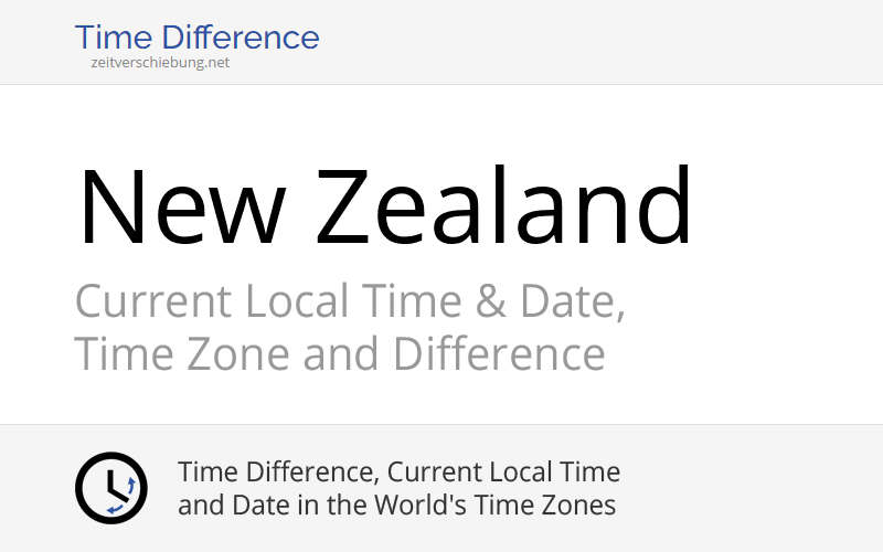 New Zealand, Australia/Oceania Current Local Time & Date, Time Zone