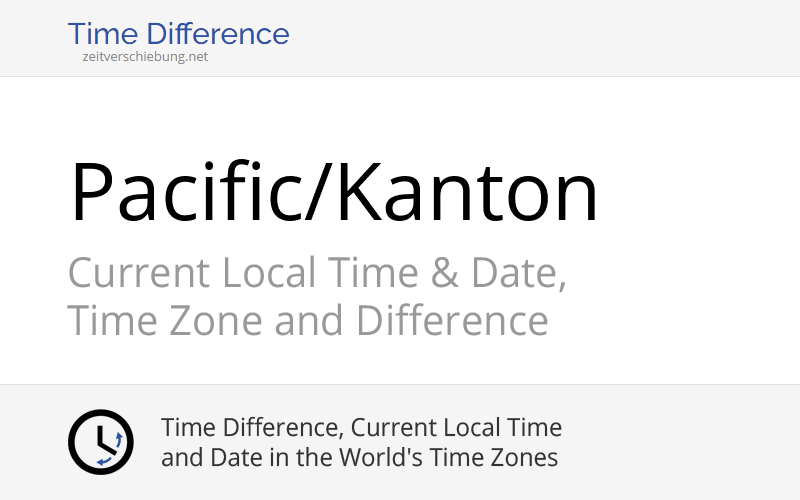 Pacific/Kanton Time Zone in Kiribati, Current local time