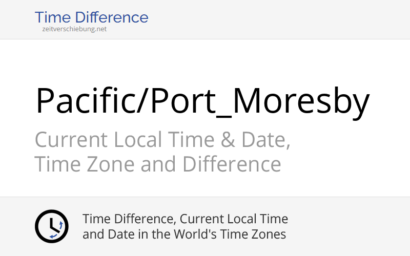 Pacific/Port_Moresby: Time Zone in Papua New Guinea, Current local time