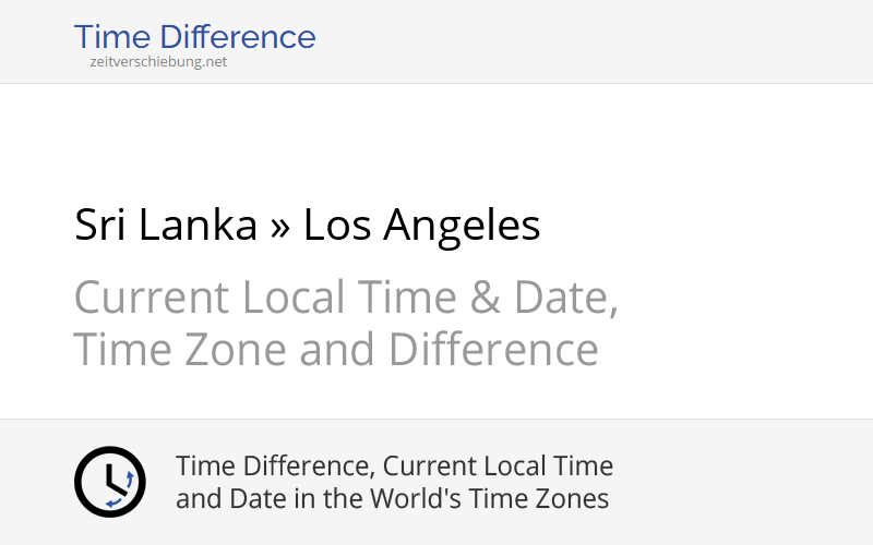 Time Difference: Sri Lanka