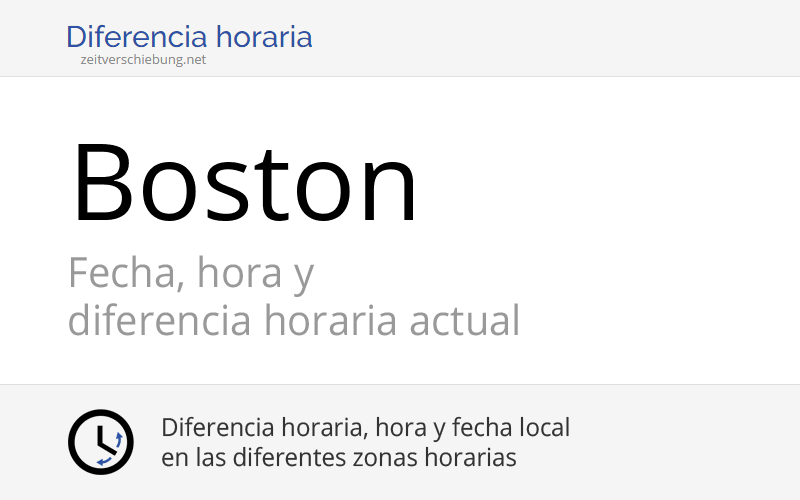 Hora actual en Boston, Estados Unidos (USA) (Suffolk County