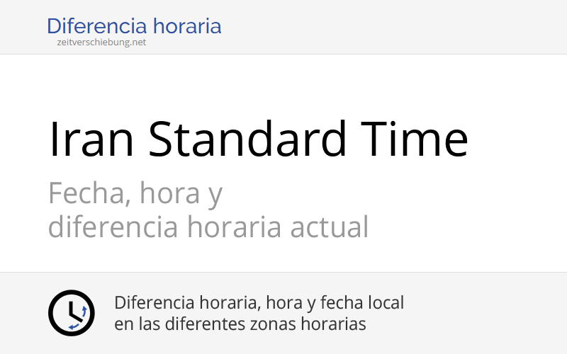 IRST - Iran Standard Time: Hora actual